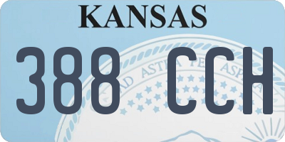 KS license plate 388CCH