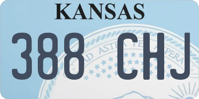 KS license plate 388CHJ
