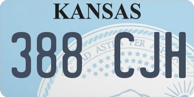 KS license plate 388CJH