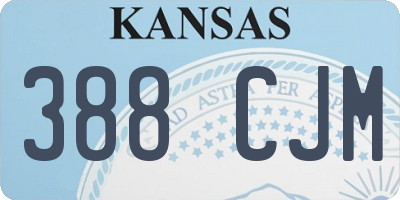 KS license plate 388CJM