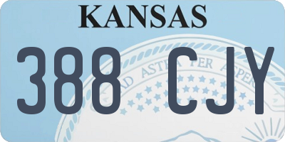 KS license plate 388CJY