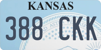 KS license plate 388CKK