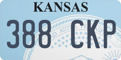KS license plate 388CKP