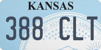 KS license plate 388CLT