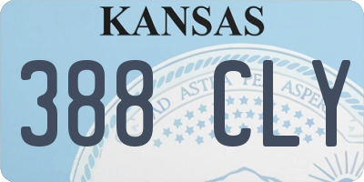 KS license plate 388CLY