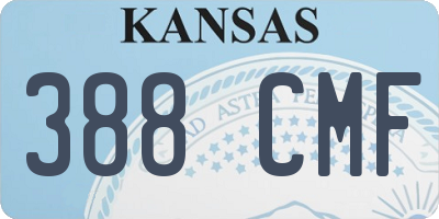 KS license plate 388CMF