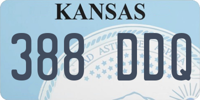 KS license plate 388DDQ