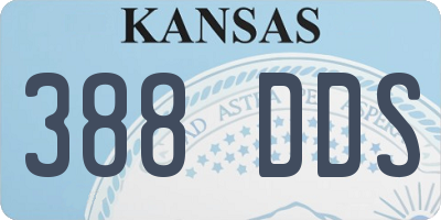 KS license plate 388DDS