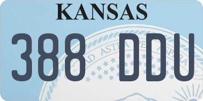 KS license plate 388DDU