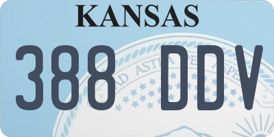 KS license plate 388DDV