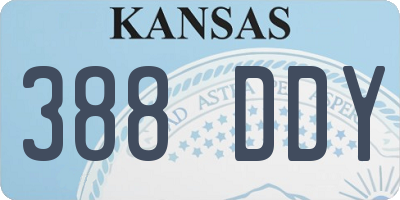 KS license plate 388DDY