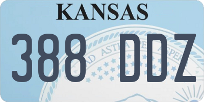KS license plate 388DDZ