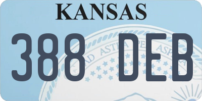 KS license plate 388DEB