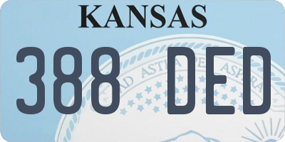 KS license plate 388DED
