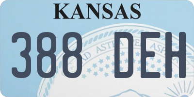 KS license plate 388DEH