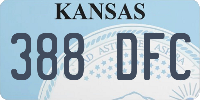 KS license plate 388DFC