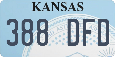 KS license plate 388DFD