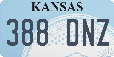 KS license plate 388DNZ