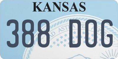 KS license plate 388DOG