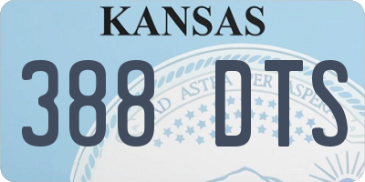 KS license plate 388DTS