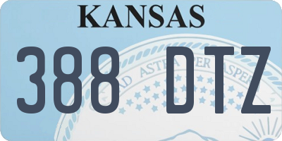 KS license plate 388DTZ