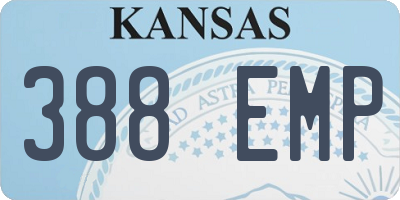 KS license plate 388EMP
