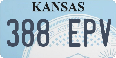 KS license plate 388EPV
