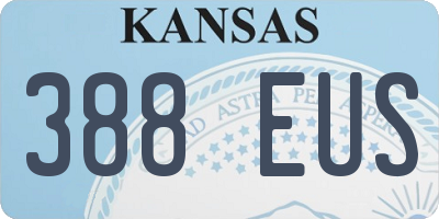 KS license plate 388EUS