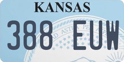 KS license plate 388EUW