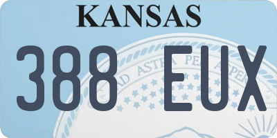 KS license plate 388EUX