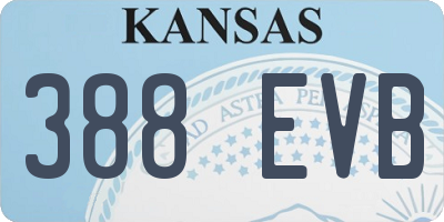 KS license plate 388EVB