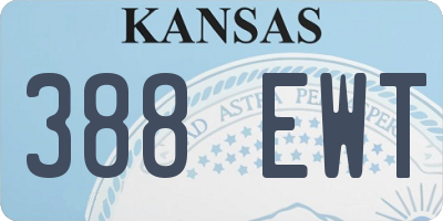 KS license plate 388EWT