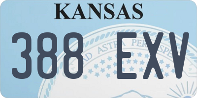 KS license plate 388EXV