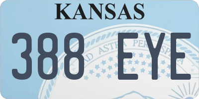 KS license plate 388EYE