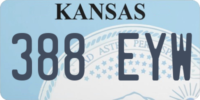 KS license plate 388EYW