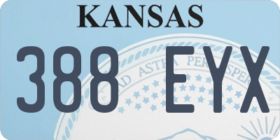 KS license plate 388EYX