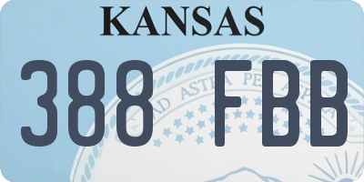 KS license plate 388FBB