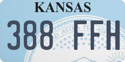 KS license plate 388FFH