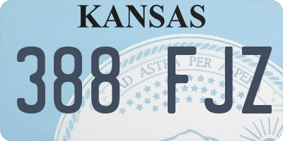KS license plate 388FJZ