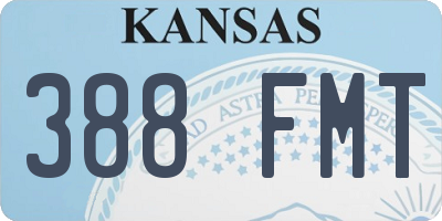 KS license plate 388FMT