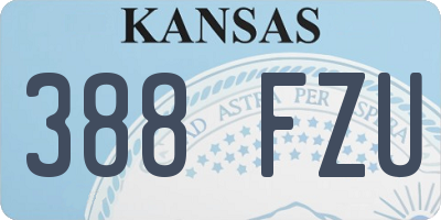 KS license plate 388FZU