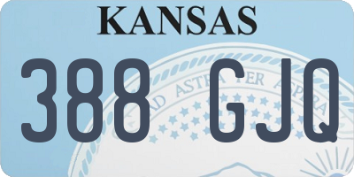 KS license plate 388GJQ