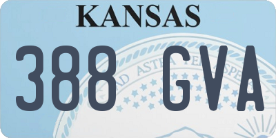 KS license plate 388GVA