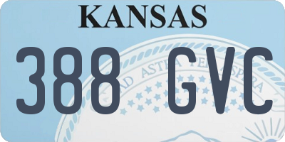 KS license plate 388GVC