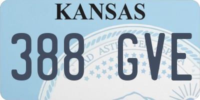 KS license plate 388GVE