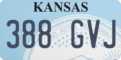 KS license plate 388GVJ