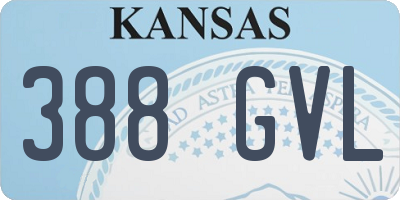 KS license plate 388GVL