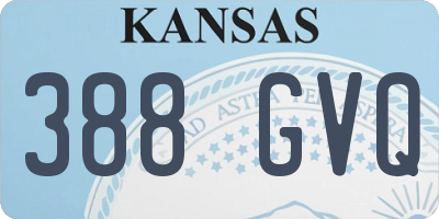 KS license plate 388GVQ
