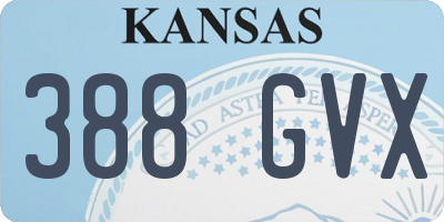 KS license plate 388GVX