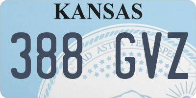 KS license plate 388GVZ